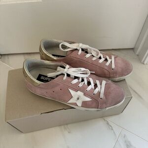 Golden Goose Sneakers - Superstar - Pink Suede & White Leather Size 38